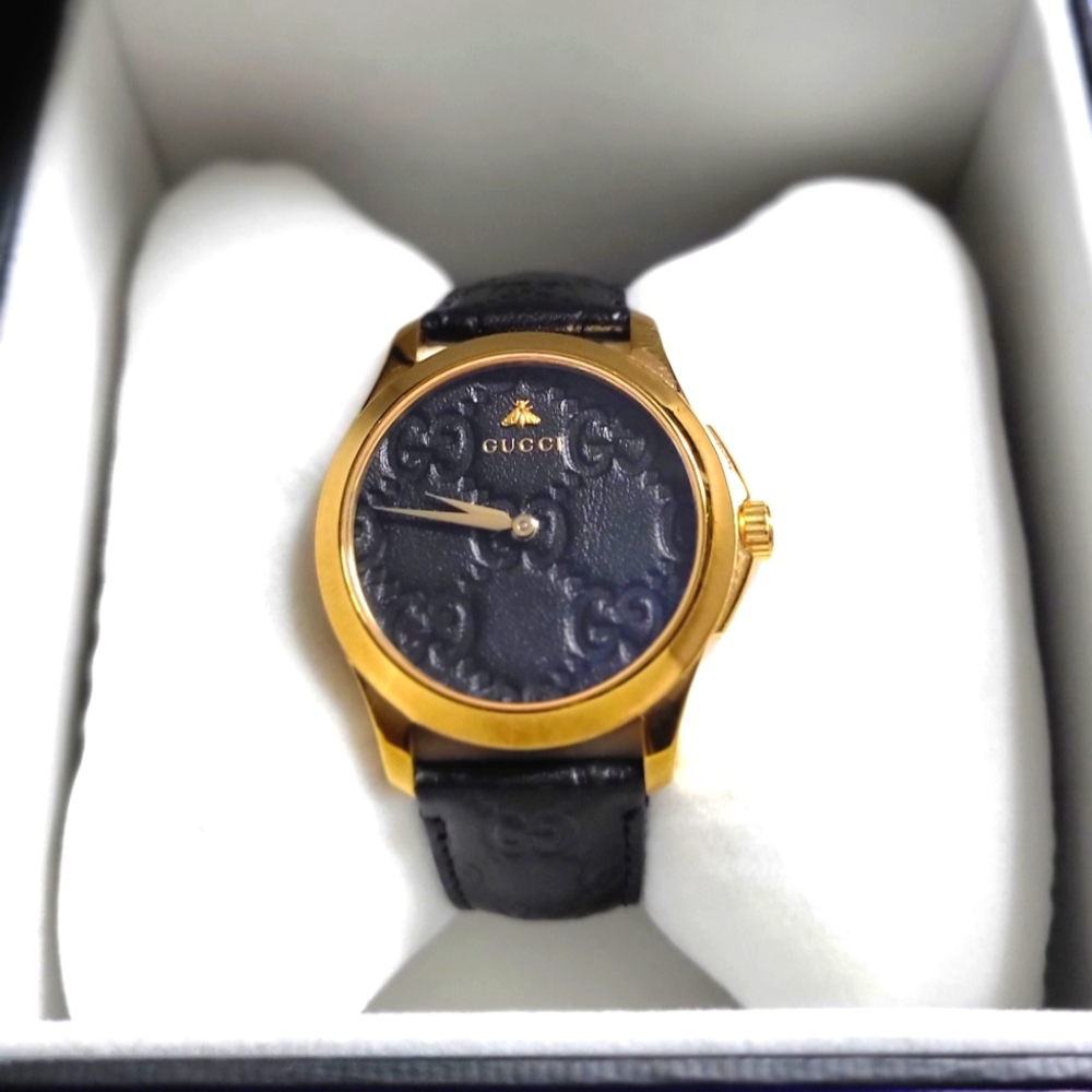 Gucci Black Guccissima Watch
